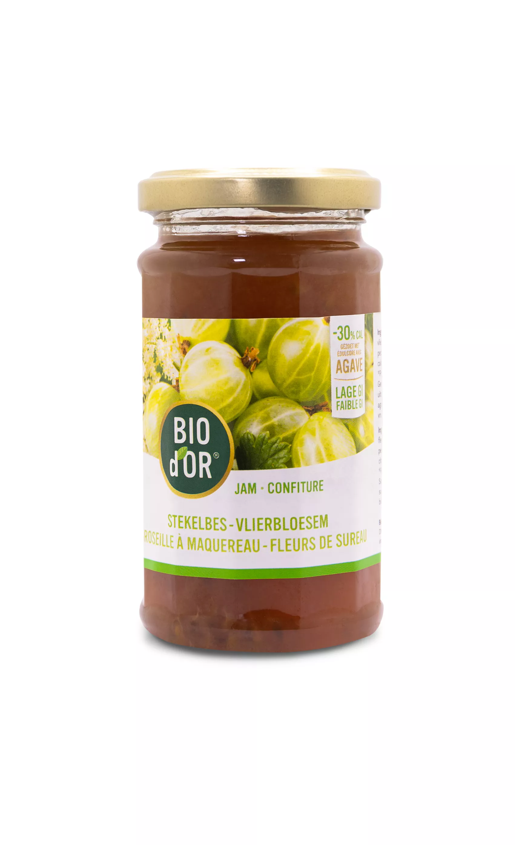 Bio d'Or jam stekelbes - vlierbloesem 6 x 250gr
